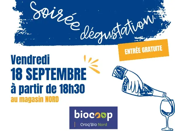 Soirée de dégustation de notre sélection de vins bio Soirée de dégustation de notre sélection de vins bio