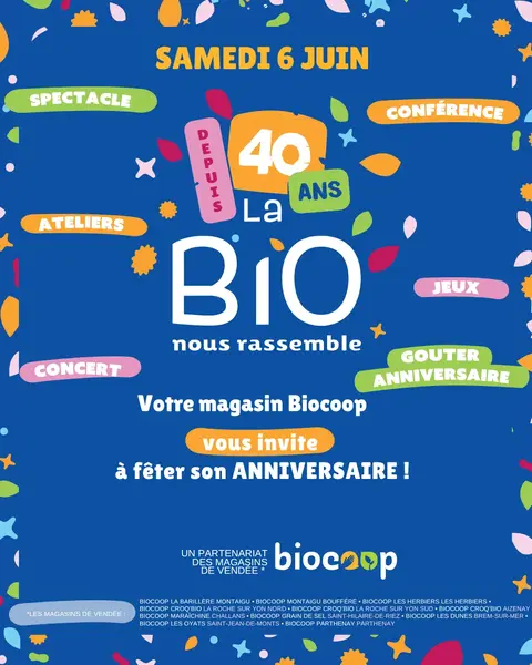 🎉 Samedi 6 juin – Journée spéciale pour Biocoop Croq’Bio 🎉 🎉 Samedi 6 juin – Journée spéciale pour Biocoop Croq’Bio 🎉