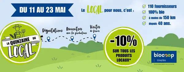 La Quinzaine du Local chez Biocoop Croq'Bio : rencontrez vos producteurs bio vendéens du 11 au 23 mai !