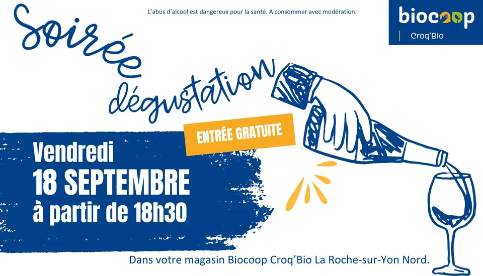 Soirée de dégustation de notre sélection de vins bio